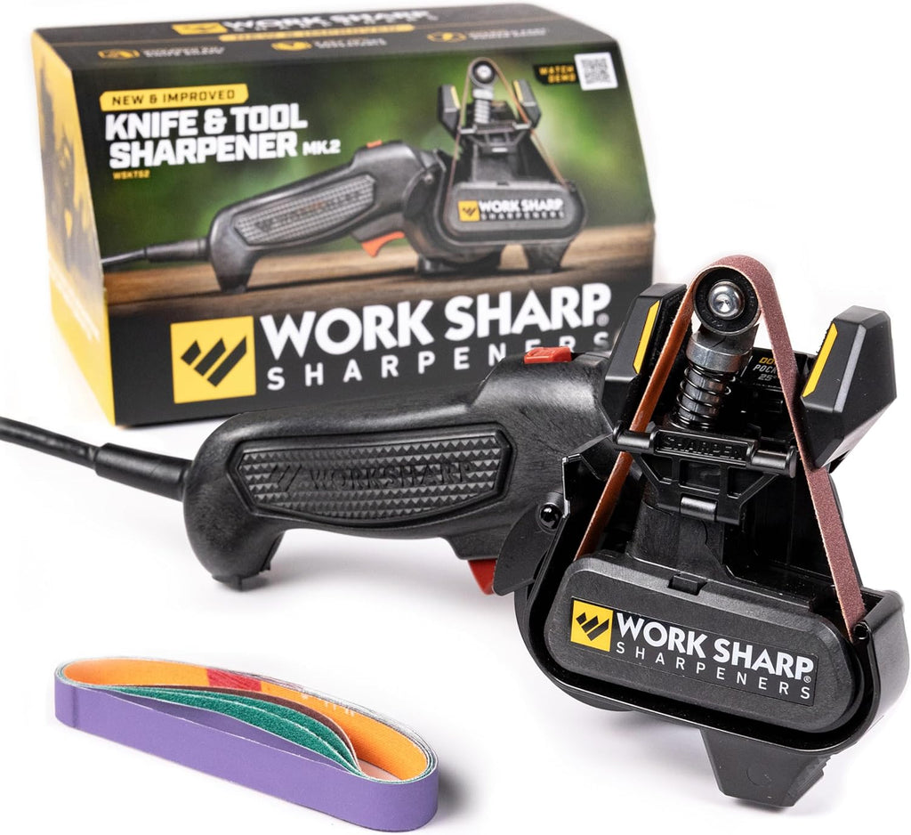 Affûteur de couteaux et d'équipements Work Sharp doté de courroies de rechange supplémentaires