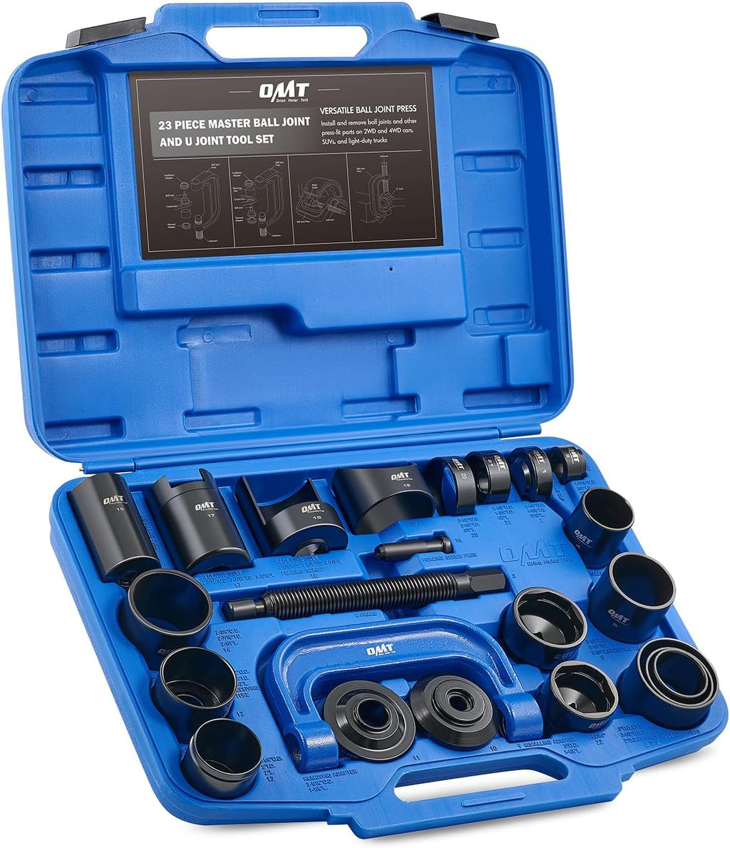 Ensemble de presse à rotule Orion Motor Tech Master, kit de 23 pièces destiné à presse à rotule et extraction de joint de cardan doté de douilles et adaptateurs universels, ensemble d'équipements robustes destiné à rotules