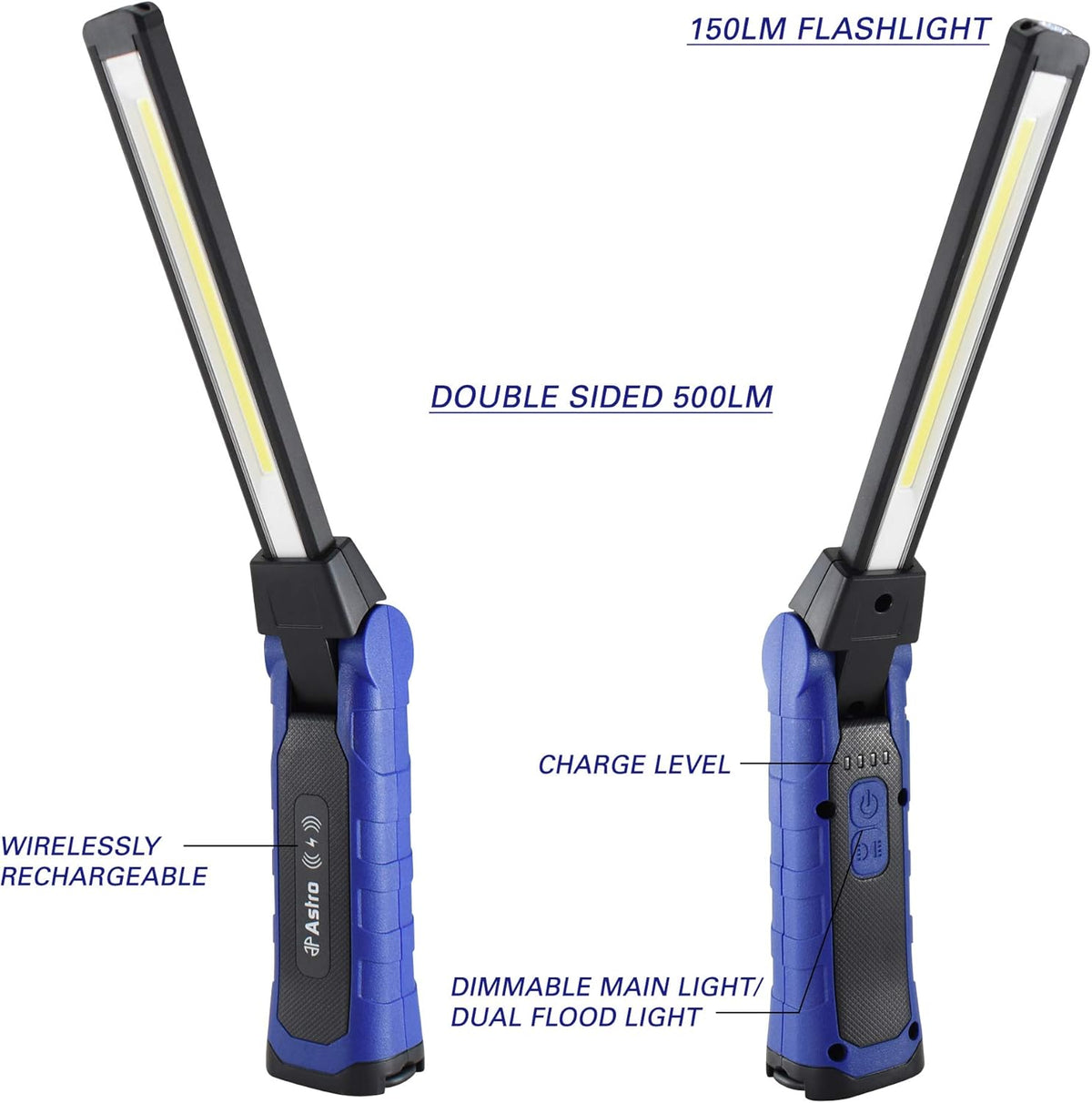 Lampe torche LED double face pliable Astro Tool 52SLC 500x2 lumens doté de chargeur sans fil