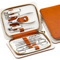 DEOU Ensemble de manucure pour usage professionnel 13 pièces destiné à femmes, en acier inoxydable, doté de trousse de voyage portable de luxe (cadeau).