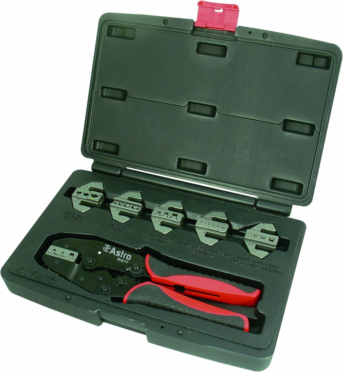 Dispositif Astro Pneumatic 9477 - Jeu de 7 équipements de sertissage à cliquet professionnels à changement rapide