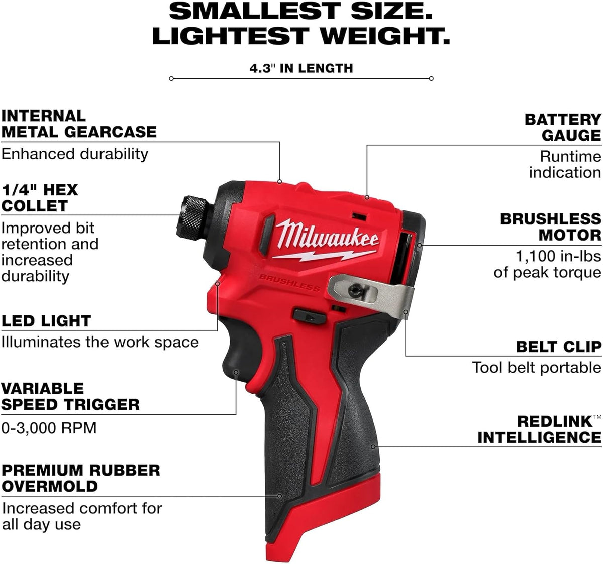 Visseuse à chocs hexagonale subcompacte sans balais Milwaukee M12 (outil seul) – sélection pratique