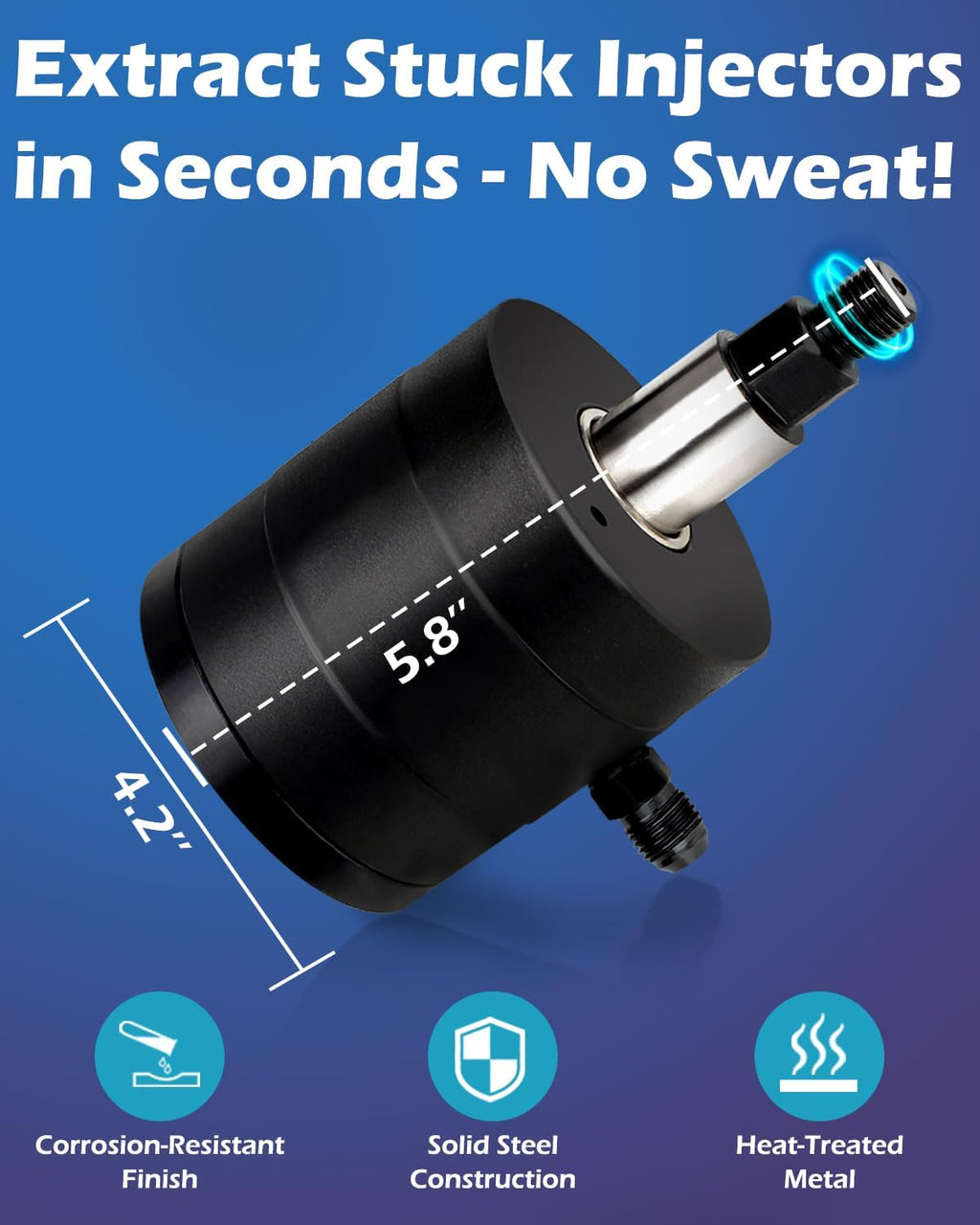 Kit d'extracteurs d'injecteurs pneumatiques compatible doté de les moteurs diesel (23 pièces)
