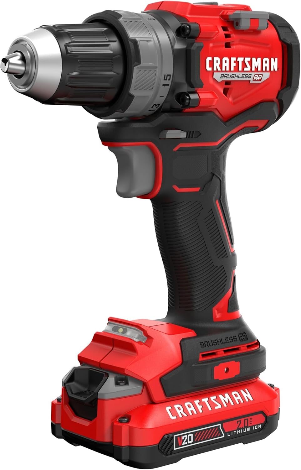Kit perceuse-visseuse CRAFTSMAN V20 1/2 pouce doté de 2 batteries et chargeur (CMCD725D2)
