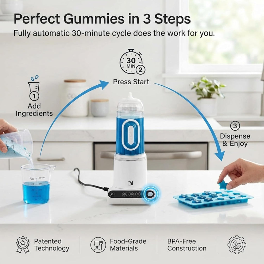 Ensemble Machine à Beurre Magique et Machine à Bonbons Gélifiés – Machine à Infusion MB2E doté de Machine à Bonbons Gélifiés – Kit Complet destiné à Huiles, Beurres et Bonbons Gélifiés Maison