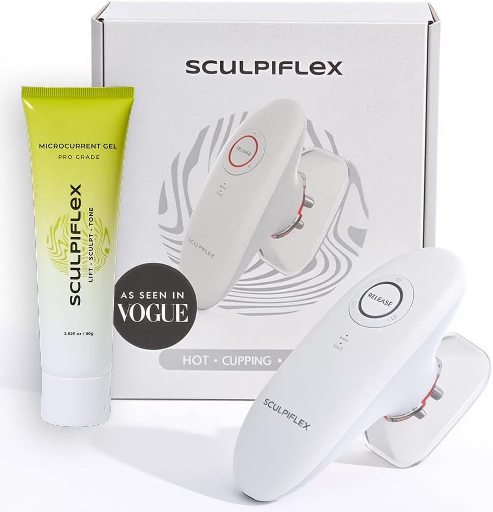 SCULPIFLEX - L'outil de massage original et le gel hydratant destiné à améliorer l'apparence et la fermeté de la peau. Technologie brevetée, doux et adapté à tous les types de peau. Non testé sur les animaux.