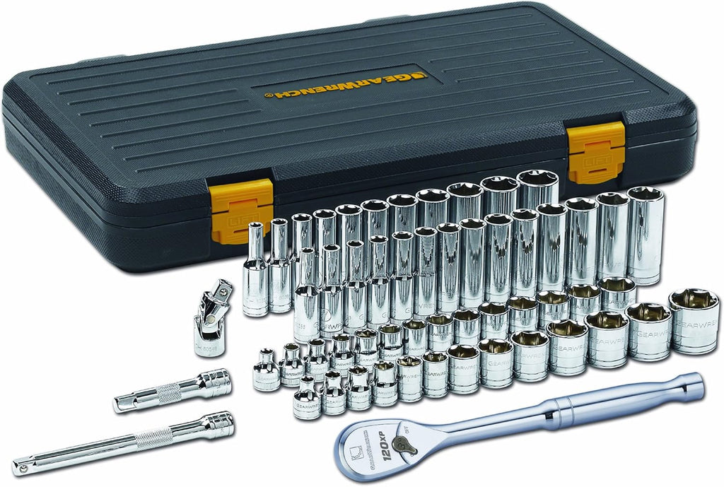 Ensemble d'équipements de mécanicien GEARWRENCH 56 pièces, entraînement 3/8", 6 pans, 120XP, standard et profond, SAE/métrique - 80550P