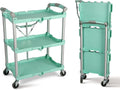Chariot pour service pliable et escamotable Olympia Tools 89-349 Pack-N-Roll, capacité de 68 kg, bleu sarcelle