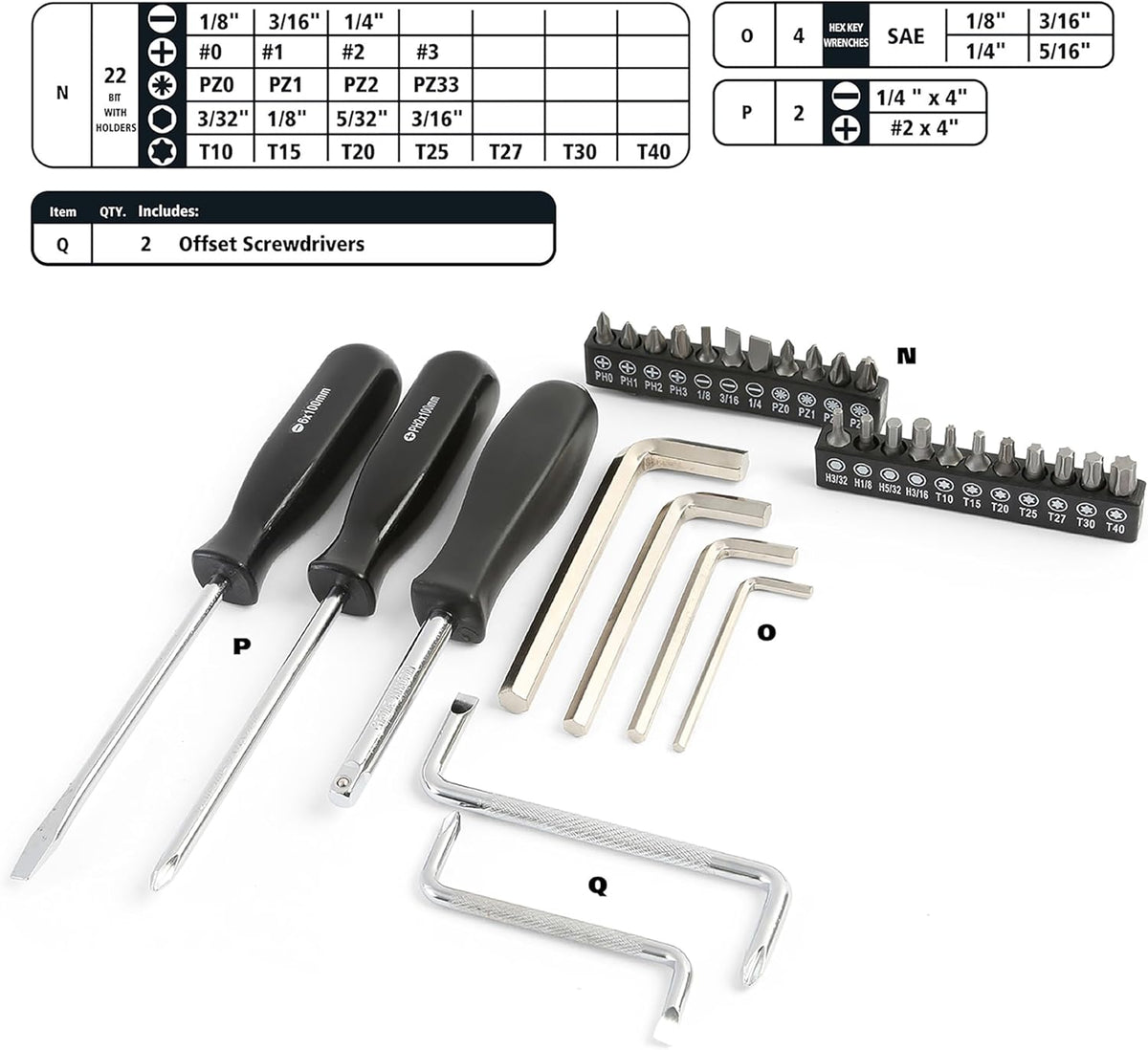 Coffret d'outils pratiques marins Great Neck MS125 de 125 pièces, cadeau pour homme, cadeau pour papa, haute visibilité, coffret à outils de bateau résistant à l'eau, accessoires et fournitures de bateau chromés antirouille