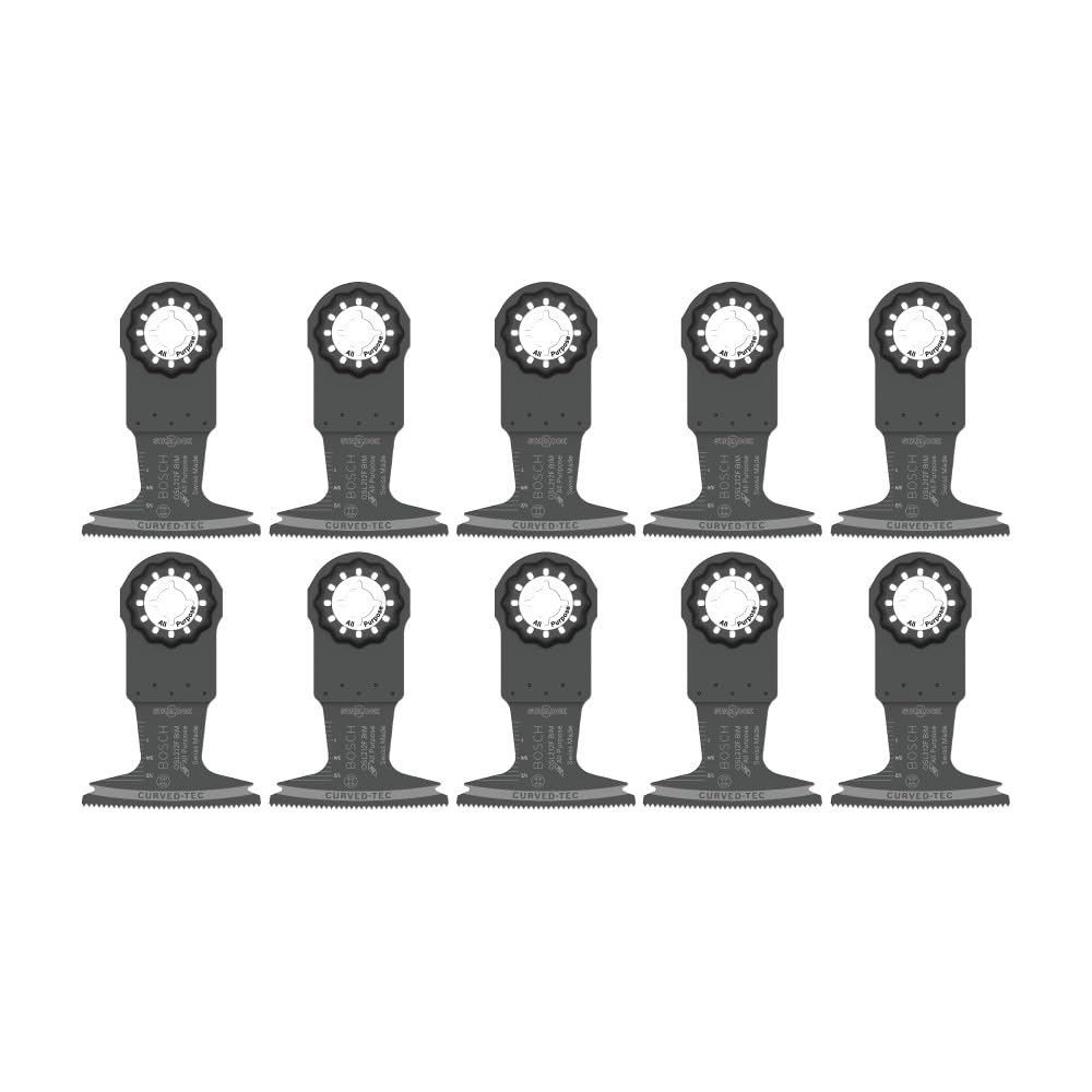 Bosch OSL212F-10 2-1/2 po Starlock® Dispositif multifonction oscillant Lame de coupe plongeante bimétallique Paquet de 10
