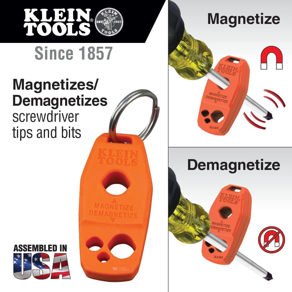 Ensemble d'équipements Klein Tools 80021, comprenant tournevis et clé à douille doté de embouts assortis, aimanteur/démagnétiseur, 16 pièces, bricolage
