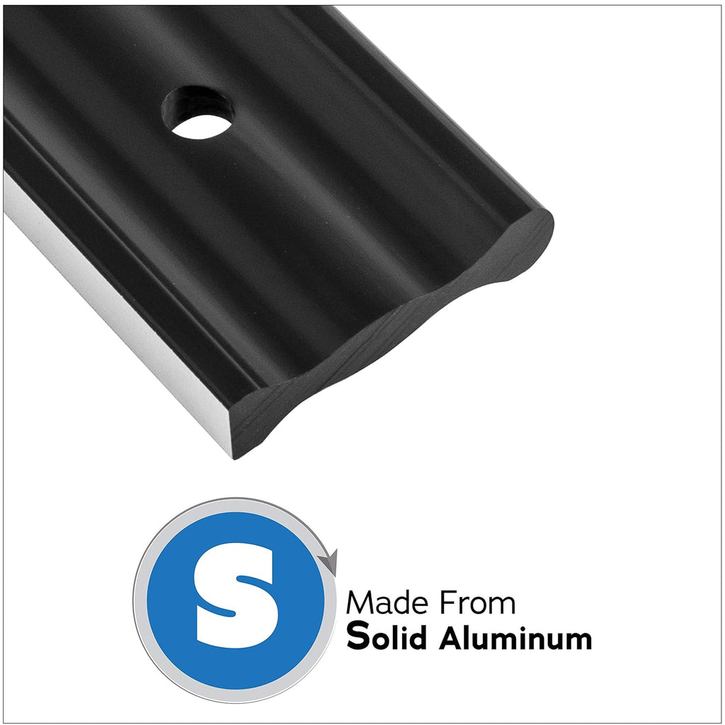 Règles de précision en aluminium anodisé (24, 38, 50) destiné à le contrôle de la rectitude des surfaces métalliques et des machines ; outil de traçage destiné à le marquage et le traçage de lignes.