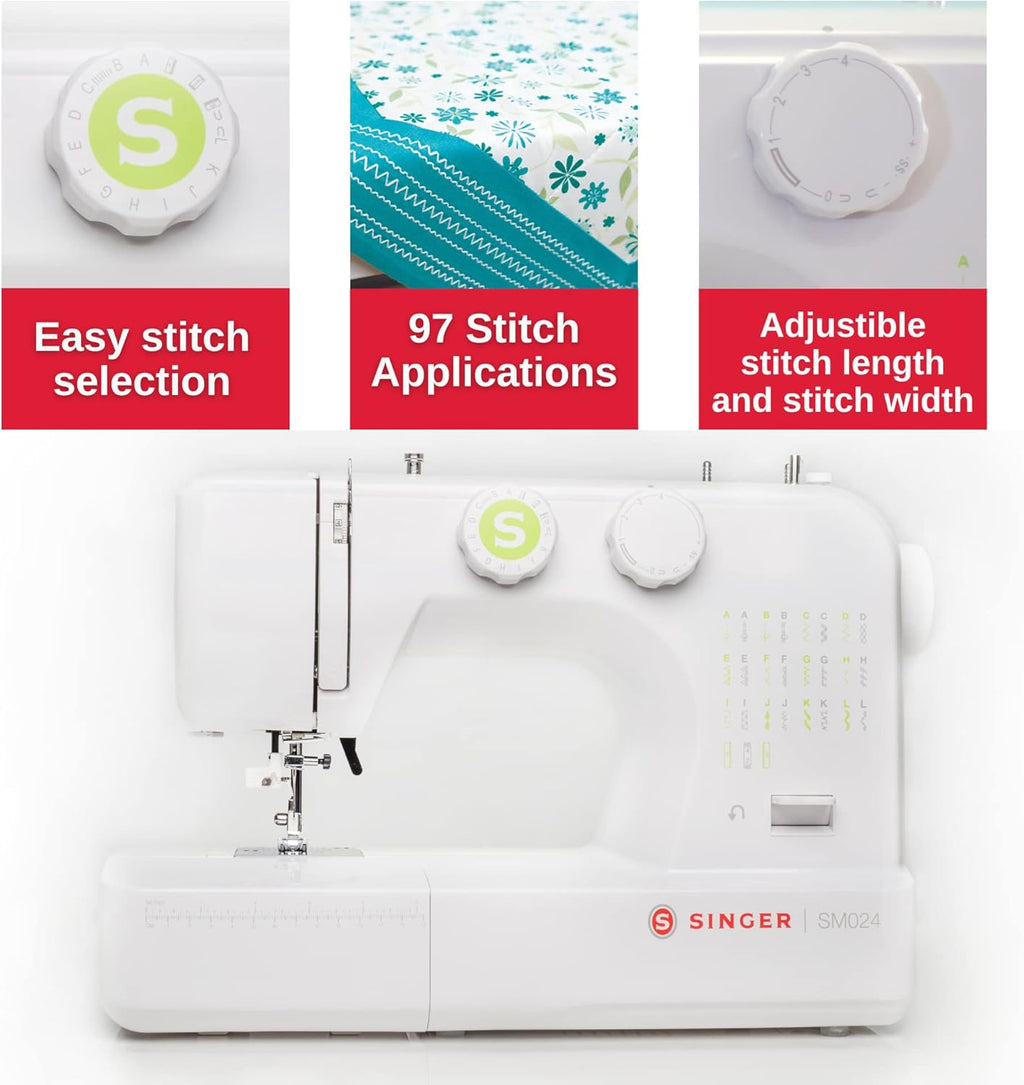 Machine à coudre Singer SM024GREENFR SM024 verte - Reconditionnée, taille moyenne – sélection pratique