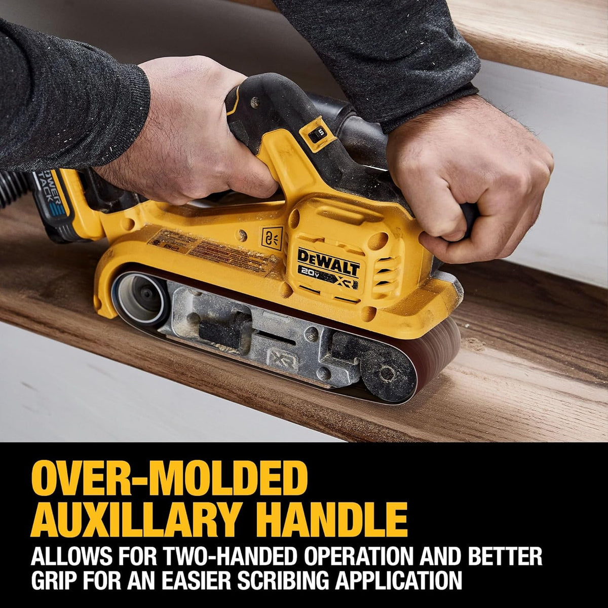 Ponceuse à bande DEWALT 20V MAX*, sans fil, sans balais, outil seul (DCW220B) – sélection pratique