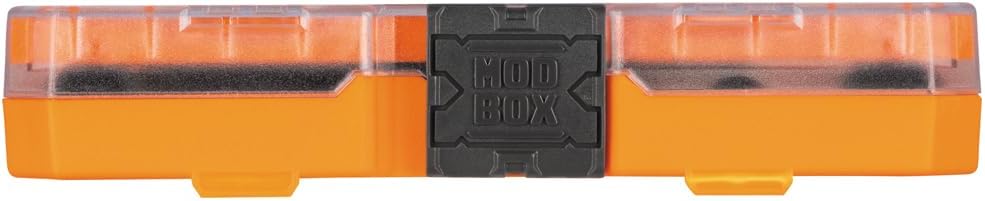 Ensemble de douilles à impact Klein Tools 65242 KNECT, jeu de tournevis à cliquet, entraînement 1/4", 4 douilles SAE et 4 douilles métriques réversibles, 16 tailles hexagonales, adaptateurs, coffret MODbox