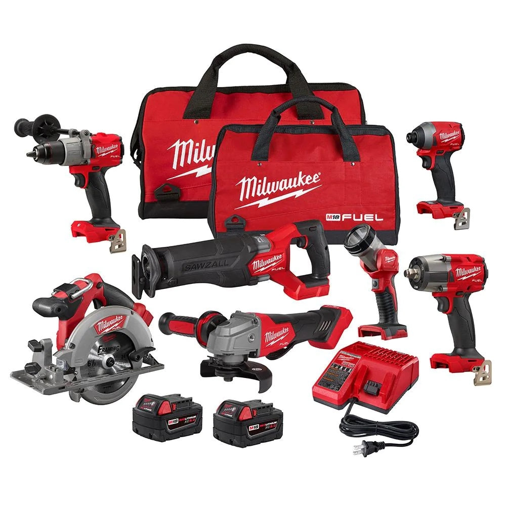 Kit combiné sans fil 7 équipements M18 FUEL Lithium-Ion sans balais 18 V 5,0 Ah