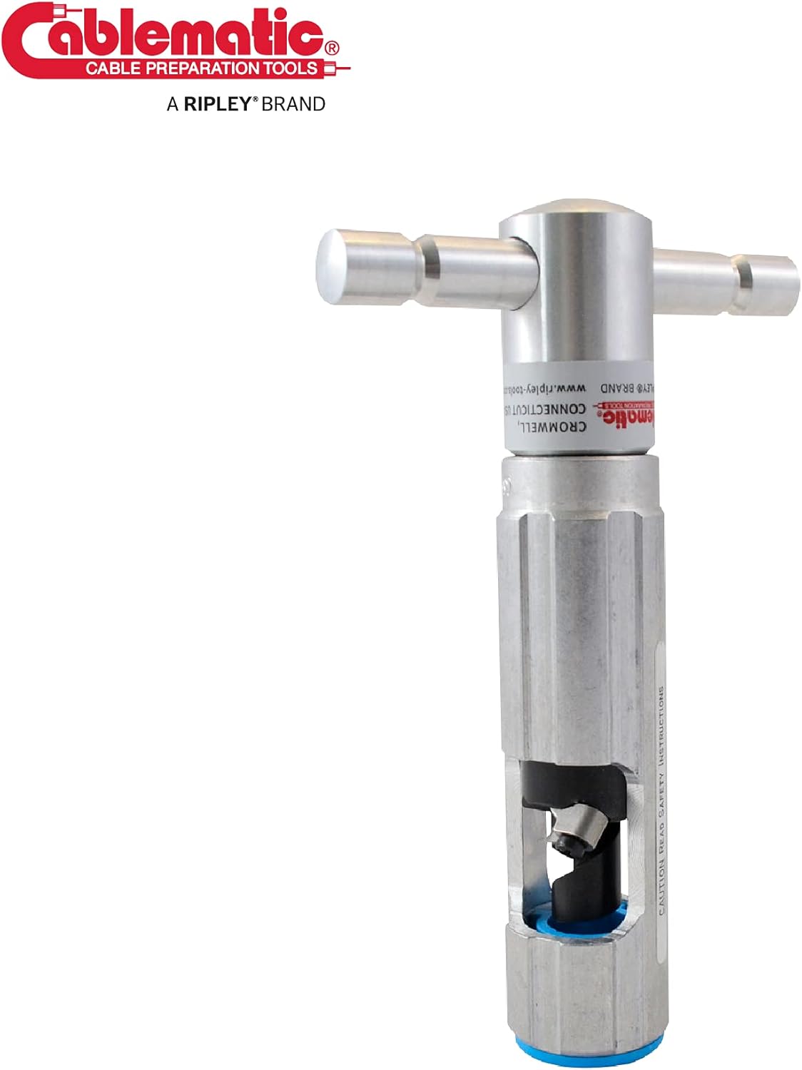 Dispositif combiné de carottage et de dénudage Cablematic CST 625 bleu destiné à techniciens, électriciens et installateurs professionnels, outil facilement transportable destiné à câble 625 kcmil, 370 g