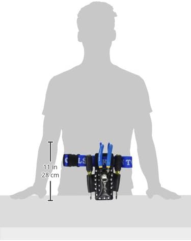 ensemble d'équipements de finition Klein Tools 80006, fabriqué aux États-Unis, comprenant des équipements à main Klein et une pochette en cuir à 4 poches, 6 pièces