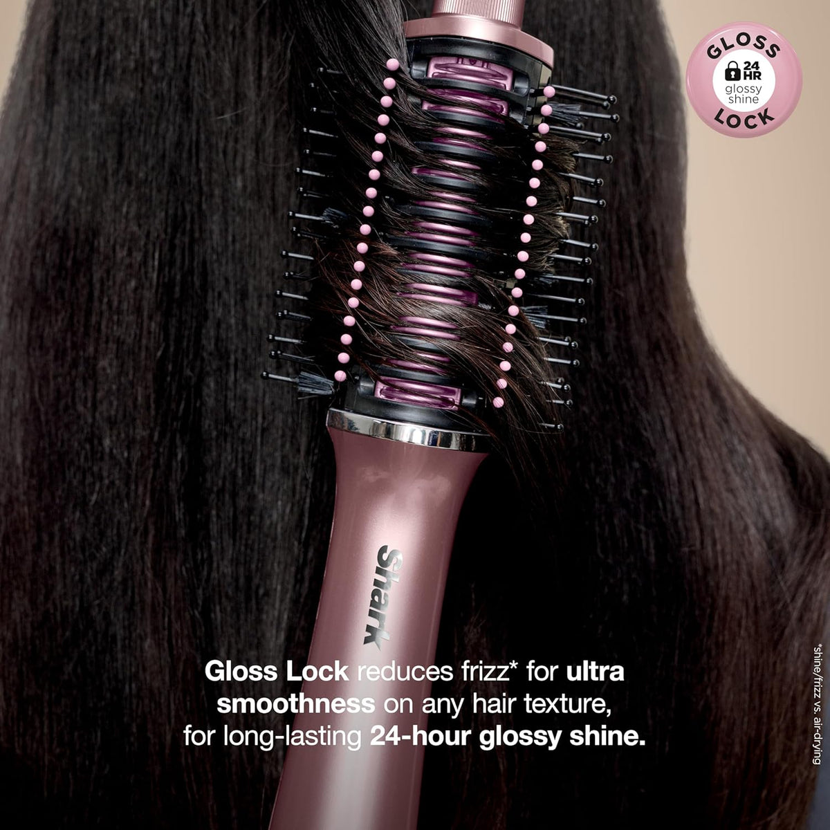 Lisseur et fer à lisser Shark Glossi 2-en-1 | Brushing ultra-rapide et ultra-brillant à domicile | Revêtement céramique à température contrôlée, convient aux cheveux bouclés, frisés et colorés | Litchi | HT302PK – sélection pratique