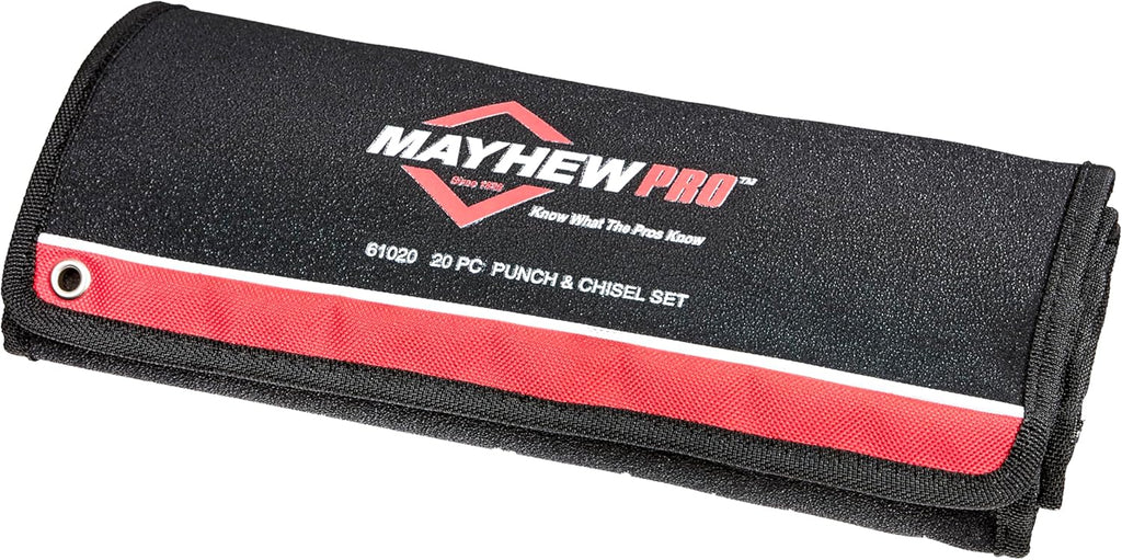 Ensemble pour 20 poinçons et burins professionnels Mayhew Tools 61020, noir