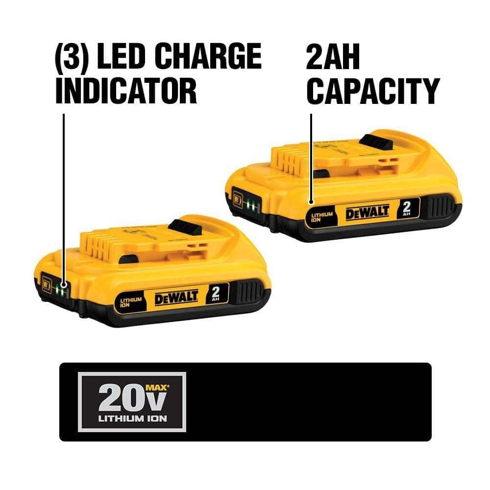 Kit combiné 10 équipements 20 V MAX DCK1020D2 doté de batteries et chargeur