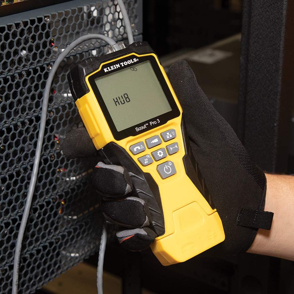 Ensemble de testeur de câbles Klein Tools VDV501-851 doté de Scout Pro 3 destiné à câbles Ethernet/données, coaxiaux/vidéo et téléphoniques, 5 télécommandes de localisation