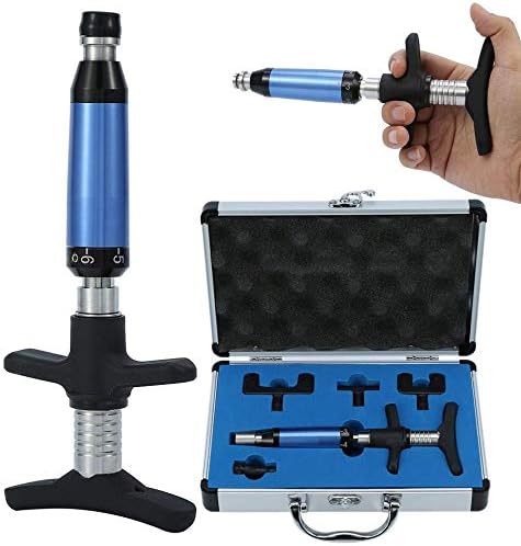 Dispositif de correction vertébrale chiropratique manuel à 6 niveaux, pistolet de correction vertébrale chiropratique manuel, masseur de colonne cervicale à 4 têtes destiné à ajuster la force de la vertèbre et soulager les douleurs articulaires.