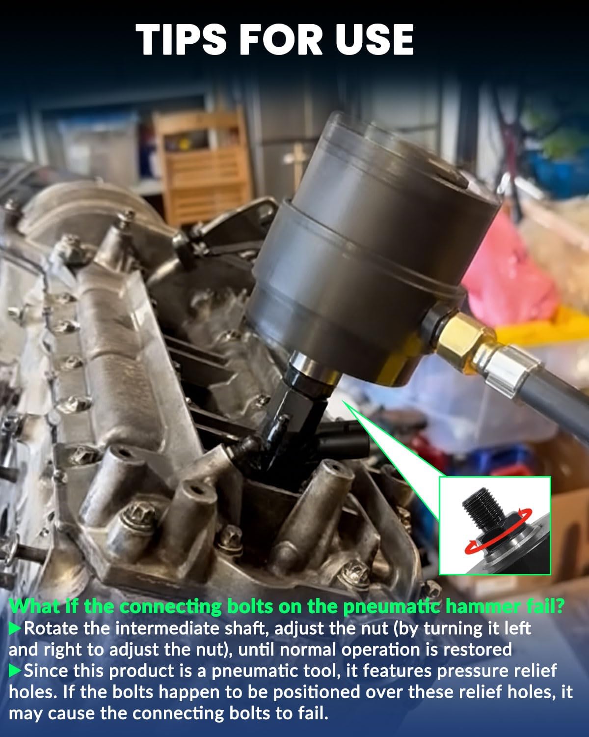 Kit d'extracteur d'injecteurs de carburant diesel pneumatique universel doté de outil à air comprimé, compatible doté de les moteurs diesel Mercedes-Benz, Bosch, Siemens, etc.