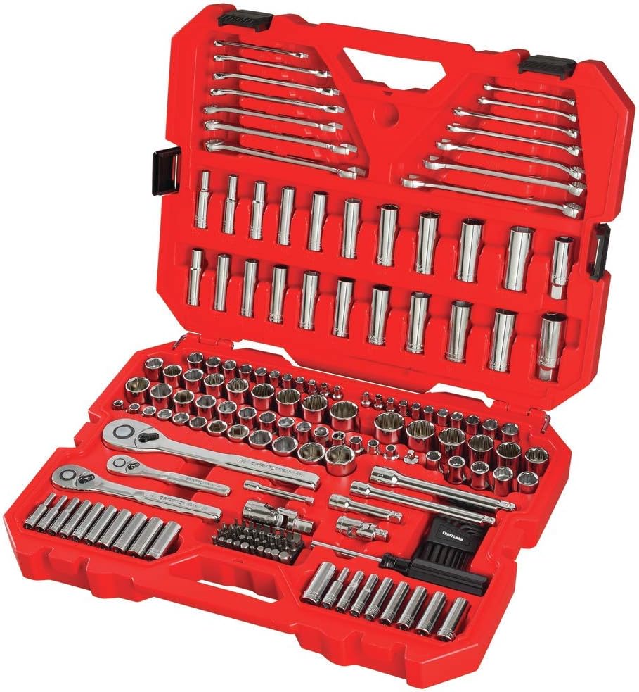 Ensemble d'équipements de mécanicien CRAFTSMAN, entraînement 1/4 et 3/8 pouce, 189 pièces (CMMT12134)