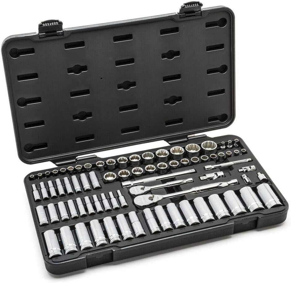 Ensemble d'équipements de mécanicien GEARWRENCH 76 pièces, entraînement 1/4 et 3/8, 12 pans, standard et profond, SAE/métrique - 80948