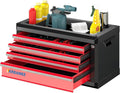Coffre à outils LARBANKE à 4 tiroirs, coffre à outils portable avec serrure et clés, plateau étanche et antirouille, coins anti-collision, barres de connexion spéciales pour l'empilage avec un coffre à outils à 5 ou 7 tiroirs. – Pratique