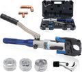Dispositif de sertissage hydraulique destiné à tubes en cuivre doté de raccords Viega ProPress | Comprend des matrices de 1/2, 3/4 et 1 pouce | Idéal destiné à les espaces restreints et les raccords en T | Comprend 1 jeu de matrices (1950)