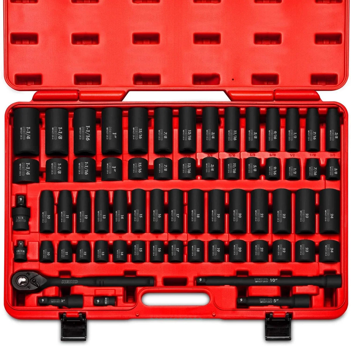 Ensemble de douilles à impact Master 1/2", 65 pièces