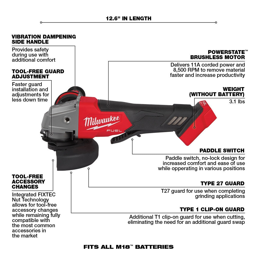 Kit combiné sans fil 7 équipements M18 FUEL Lithium-Ion sans balais 18 V 5,0 Ah