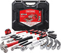 Ensemble d'équipements CRAFTSMAN 102 pièces destiné à la maison et la voiture, ensemble d'équipements à main durables doté de jeu de douilles SAE et métriques, tournevis, clé, marteau, pinces, couteau, clés hexagonales, embouts spéciaux, ruban à...
