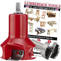 Ensemble de fraises à tenons Lumberjack Tools destiné à meubles en rondins, fraise de 1,5 pouce et mèche Forstner, série Home, aluminium thermolaqué, queue de 1/2 pouce, double lame destiné à créer un profil d'épaulement arrondi, fabriqué aux États