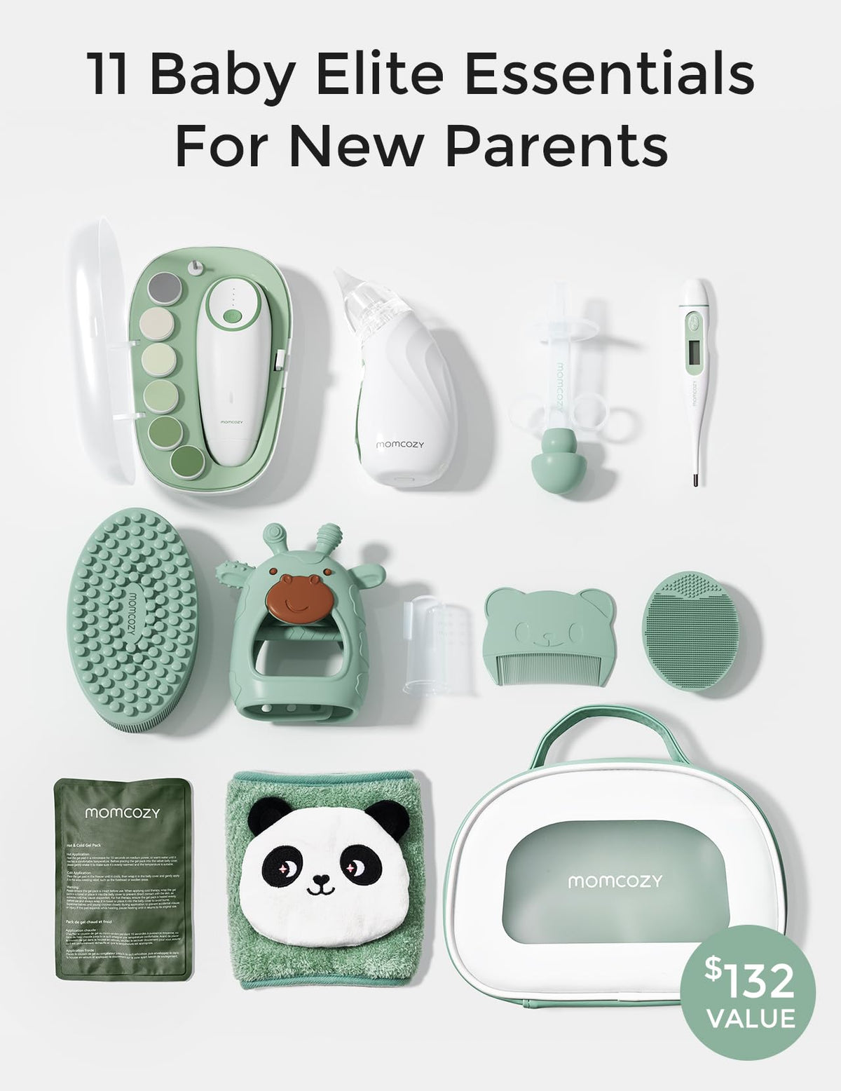 MOMCOZY Elite Kit Bébé - Ensemble Essentiel pour Toilettage et de Santé