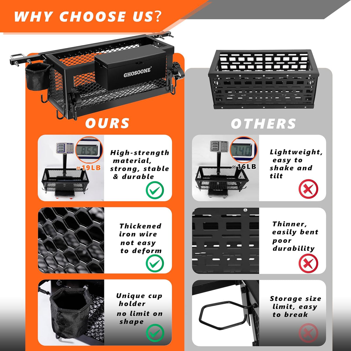 Coffret à outils pratiques robuste pour tracteur, 24 x 10 x 10 cm, accessoires multifonctions pour tracteur, compatible avec la plupart des tracteurs et tondeuses à rayon de braquage zéro.
