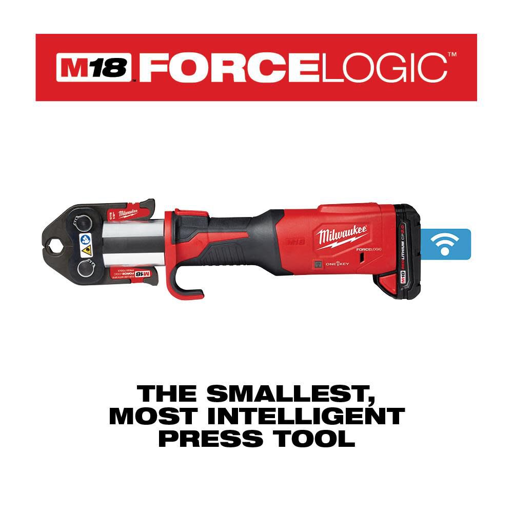 Dispositif de presse Milwaukee M18 FORCE LOGIC doté de ONE-KEY et 1/2