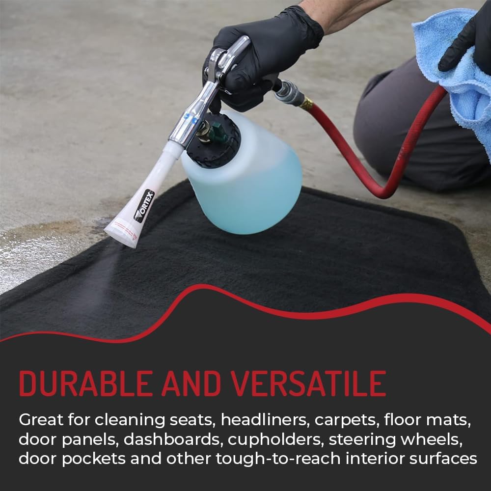 Pistolet de nettoyage à air comprimé HI-TECH Vortex I – Nettoyage en profondeur des intérieurs et extérieurs de voiture – Fonctionne à l'air comprimé – Dispositif de detailing automobile destiné à la saleté, la poussière, la crasse et les taches