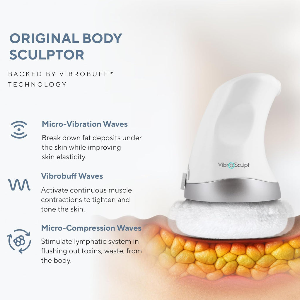 Vibro Sculpt 1.0 Appareil de remodelage corporel – Massageur de drainage lymphatique et outil de massage anti-cellulite destiné à les jambes, le ventre et les bras