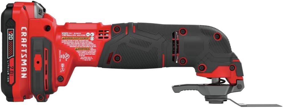 Kit d'outil oscillant sans fil CRAFTSMAN CMCE501D1R V20 Lithium-Ion (2 Ah) (Remis à neuf) – sélection pratique