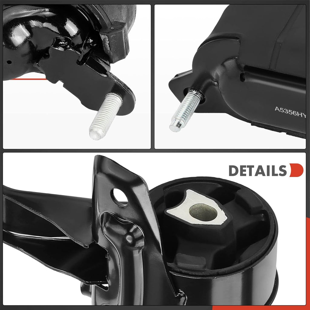 Ensemble de 4 supports moteur et de transmission A-Premium compatible doté de Chevrolet Malibu 2004-2007, Pontiac G6 2005-2007 et Saturn Aura 2007-2008 (V6 3,5 L, transmission automatique).