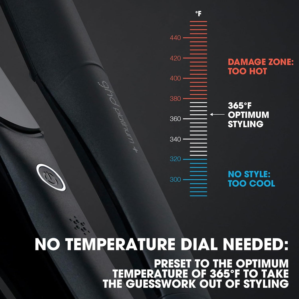 ghd Platinum+ Styler – 1 lisseur pour usage professionnel en céramique destiné à des cheveux plus forts, plus brillants et une meilleure protection de la couleur