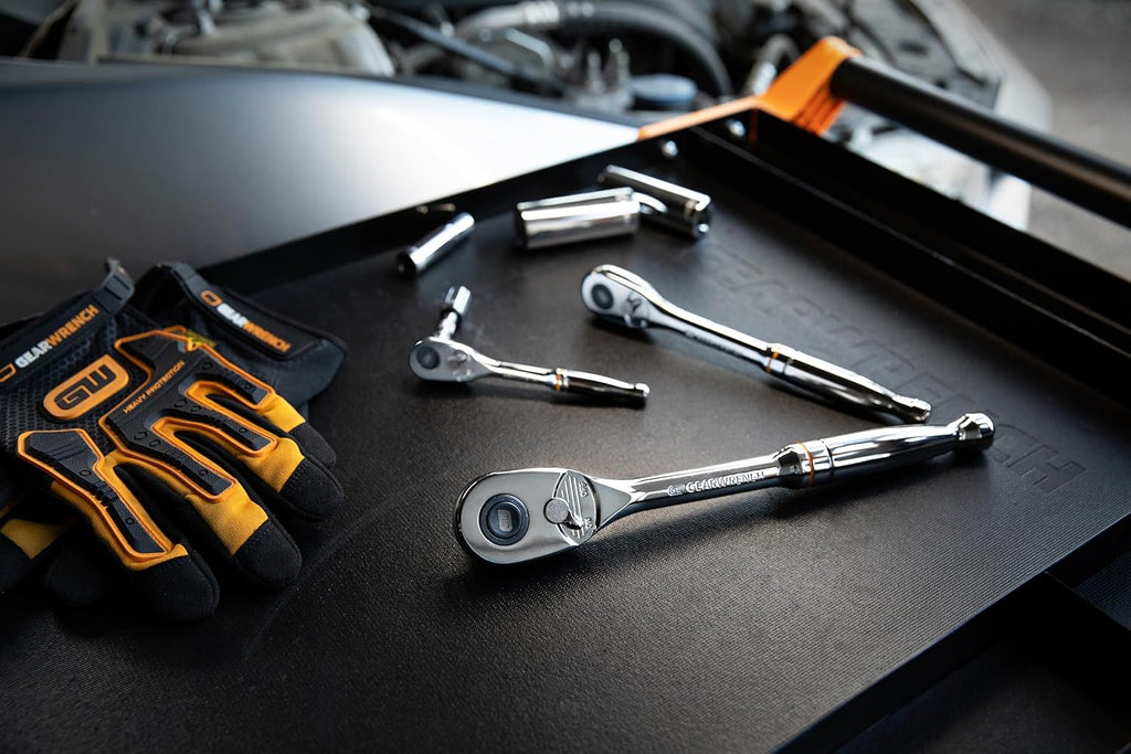 Clé à cliquet à dégagement rapide GEARWRENCH 3 pièces, entraînements 1/4", 3/8" et 1/2", 90 dents | 81310T – sélection pratique