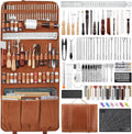 ensemble d'équipements de travail du cuir SAKERNEO, version Max, doté de tapis de découpe personnalisés destiné à sacs à main, équipements de gravure, de poinçonnage, de couture, d'estampage et de ponçage destiné à travaux manuels et réparations.