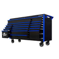 Armoire à roulettes Extreme Tools série DX 72" à 17 tiroirs (noir et bleu) – sélection pratique