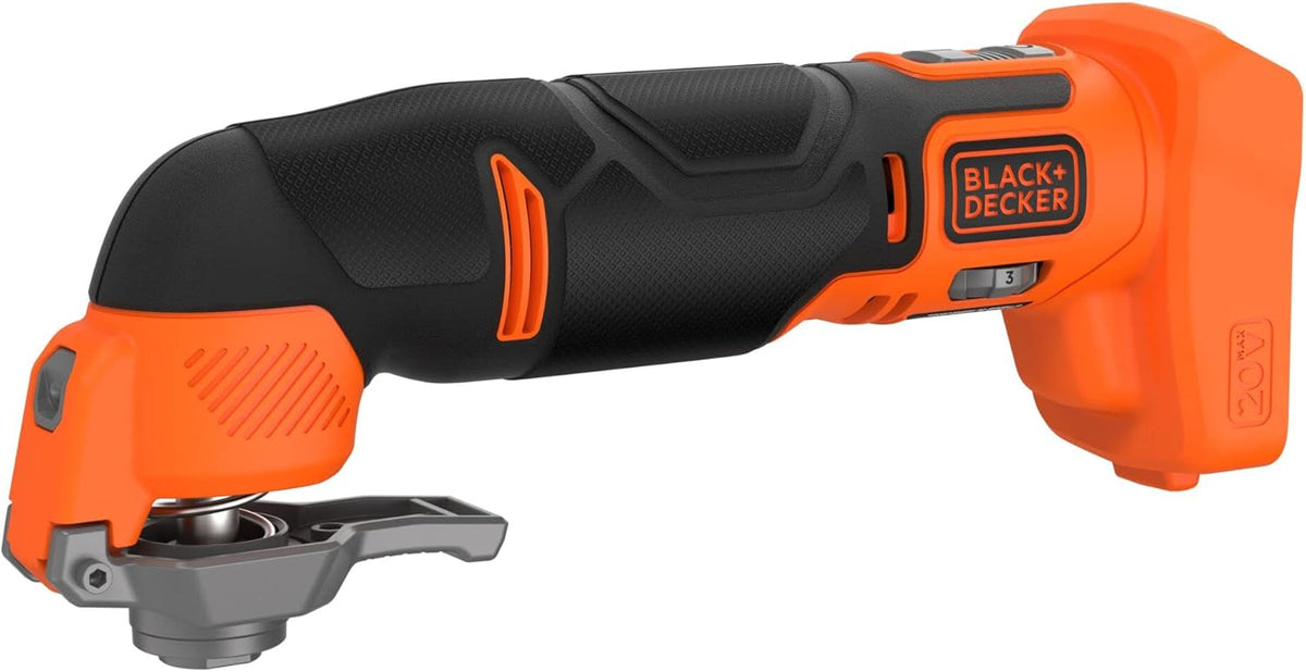BLACK + DECKER Dispositif oscillant 20V MAX, outil multifonction, 6 vitesses, outil seul (BDCOS20B)