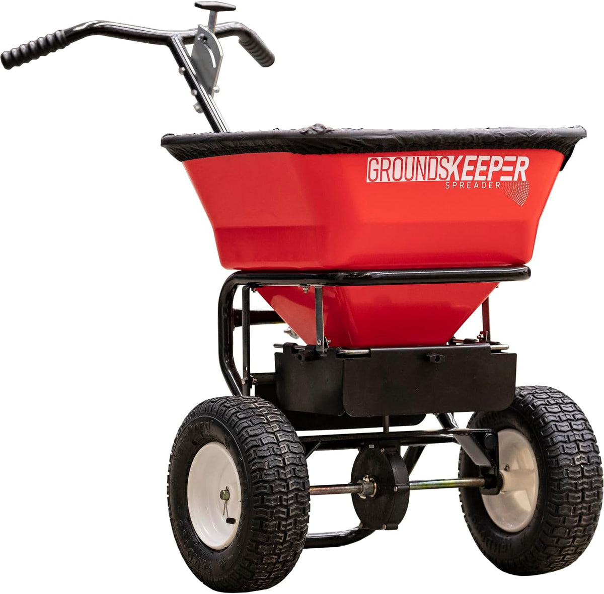 Épandeur à pousser multifonctionnel 3039632R Grounds Keeper, capacité de 45 kg, outil multi-usage destiné à semences de gazon, sel, dégivrant, engrais et semences