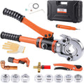 Ensemble de sertissage de tuyaux en cuivre et PEX HZLZRZ Pro Press : jeu de 8 matrices destiné à tuyaux en cuivre de 1/2, 3/4 et 1 pouce, compatible doté de les anneaux en cuivre ASTM F1807 PEX (5 tailles de 3/8 à 1 pouce), outil pour usage...